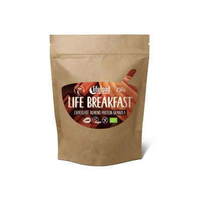 Life Breakfast Granola Chocolat Amande Protéine BIO & CRU