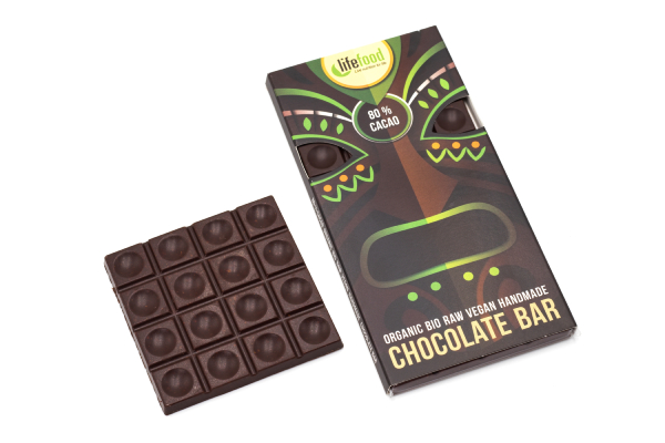 Chocolat cru 80 % cacao BIO
