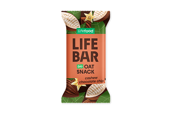 LIFEBAR Oat Snack noix de cajou et morceaux de chocolat BIO