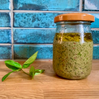 Pesto d'égopode et amandes