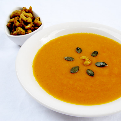 Soupe de potimarron aux noix de cajou