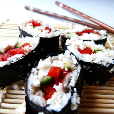 Maki-sushi de chou-fleur